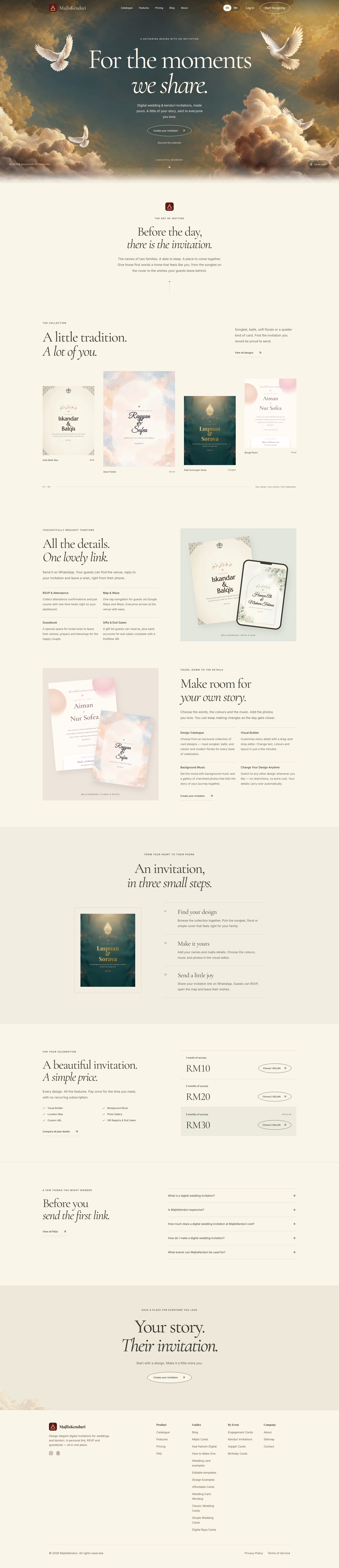 MajlisKenduri homepage, full page